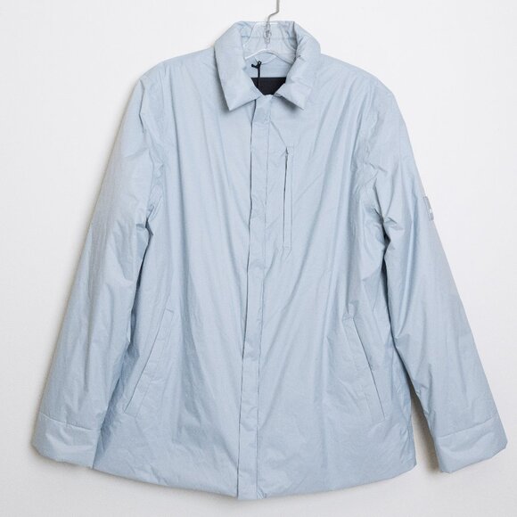 RAINS Fuse Overshirt Jacket Sky Blue Small Waterproof Windproof Insulated - Picture 1 of 14